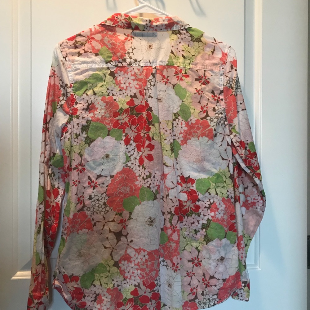 Old Navy Floral Cotton Button-Down Shirt - Picture 6 of 6